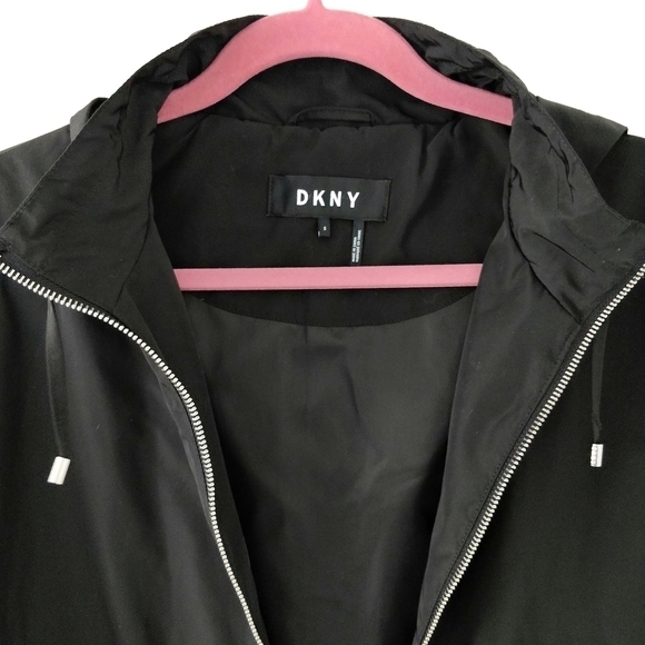 DKNY Hooded Drawstring-Waist Museum Row Jacket - Picture 6 of 9